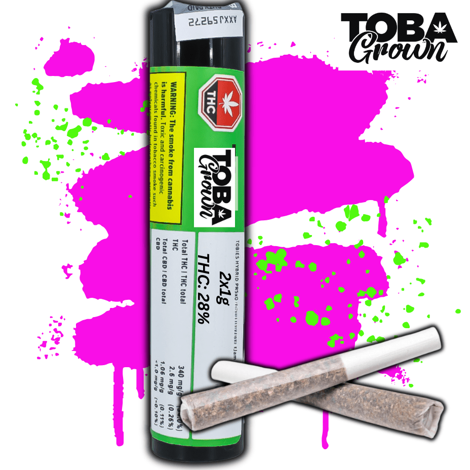 Toba Grown Tobies Hybrid Pre-rolls 2x1g 20x0.5g Morden Vape SuperStore and Cannabis Manitoba Canada