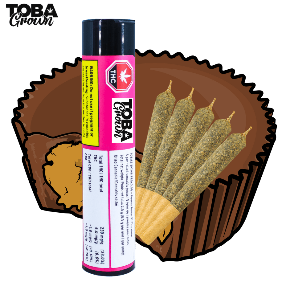 Toba Grown Tobies Sativa Pre-rolls 5x0.5g 5x0.5g Morden Vape SuperStore and Cannabis Manitoba Canada