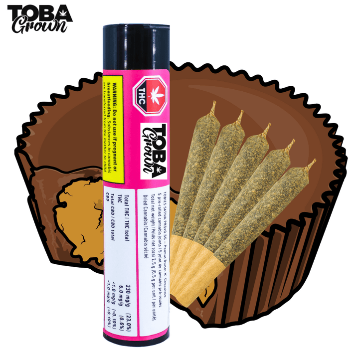 Toba Grown Tobies Sativa Pre-rolls 5x0.5g 5x0.5g Morden Vape SuperStore and Cannabis Manitoba Canada