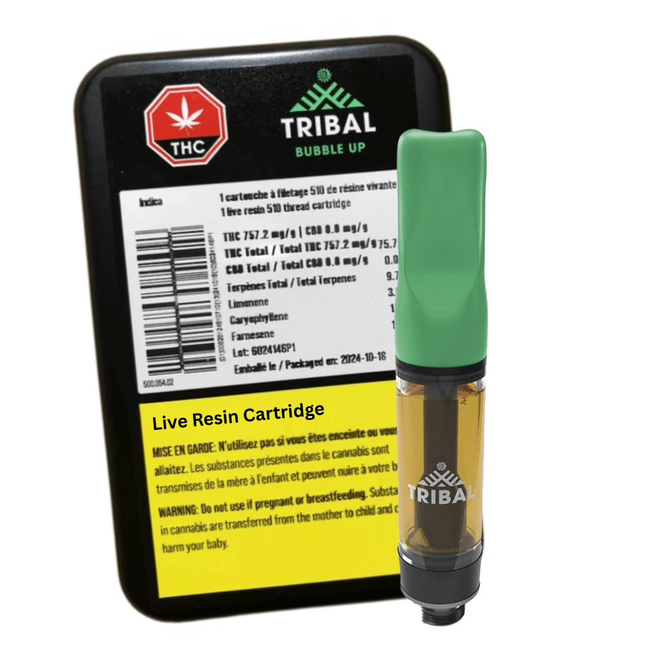 Tribal Bubble Up Live Resin Cartridge-1g Morden Vape SuperStore and Cannabis Manitoba Canada