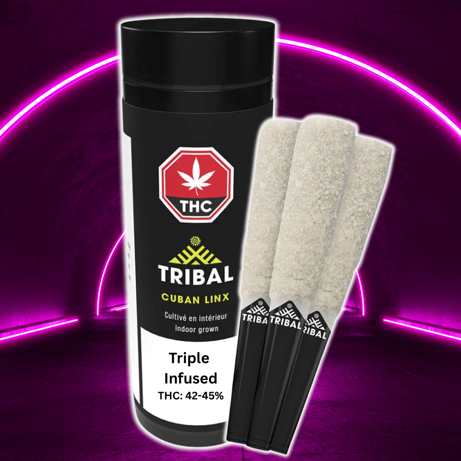 Tribal Cuban Linx Trifecta Infused Pre-rolls 3x0.6g Morden Vape SuperStore and Cannabis Manitoba Canada