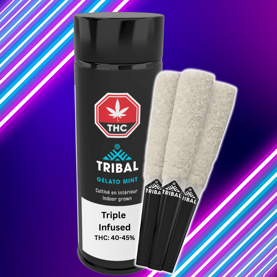 Tribal G Mint Trifecta Infused Pre-rolls 3x0.6g Morden Vape SuperStore and Cannabis Manitoba Canada