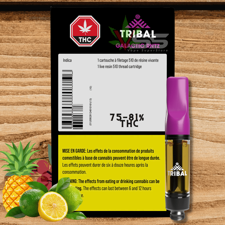 tribal disposable vape Tribal - Galactic RNTZ Indica Live Resin Vape Cartridge - 1g