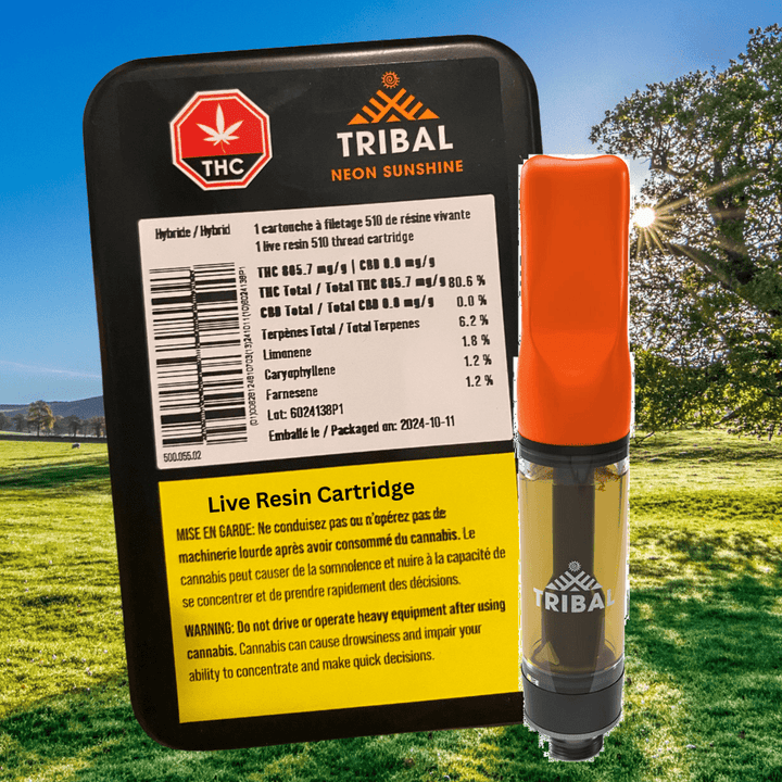 Tribal Neon Sunshine Live Resin Cartridge-1g Morden Vape SuperStore and Cannabis Manitoba Canada