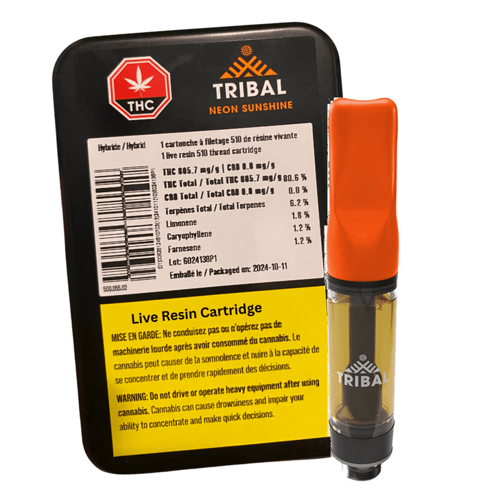 Tribal Neon Sunshine Live Resin Cartridge-1g Morden Vape SuperStore and Cannabis Manitoba Canada