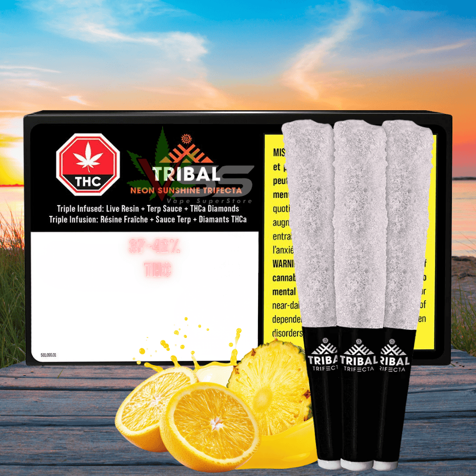 Tribal Neon Sunshine Trifecta Infused Pre-rolls - 3x0.6g Morden Vape SuperStore and Cannabis Manitoba Canada