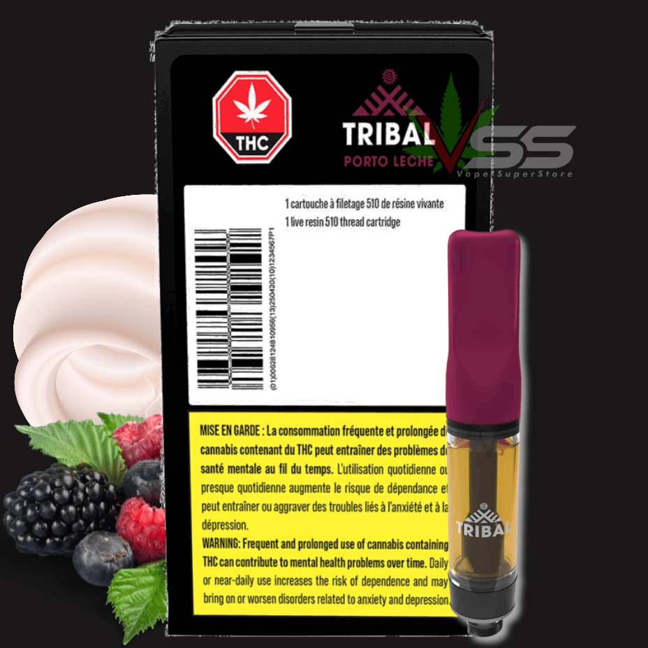 Tribal - Porto Leche Live Resin 510 Thread Cartridge -  1g Morden Vape SuperStore and Cannabis Manitoba Canada