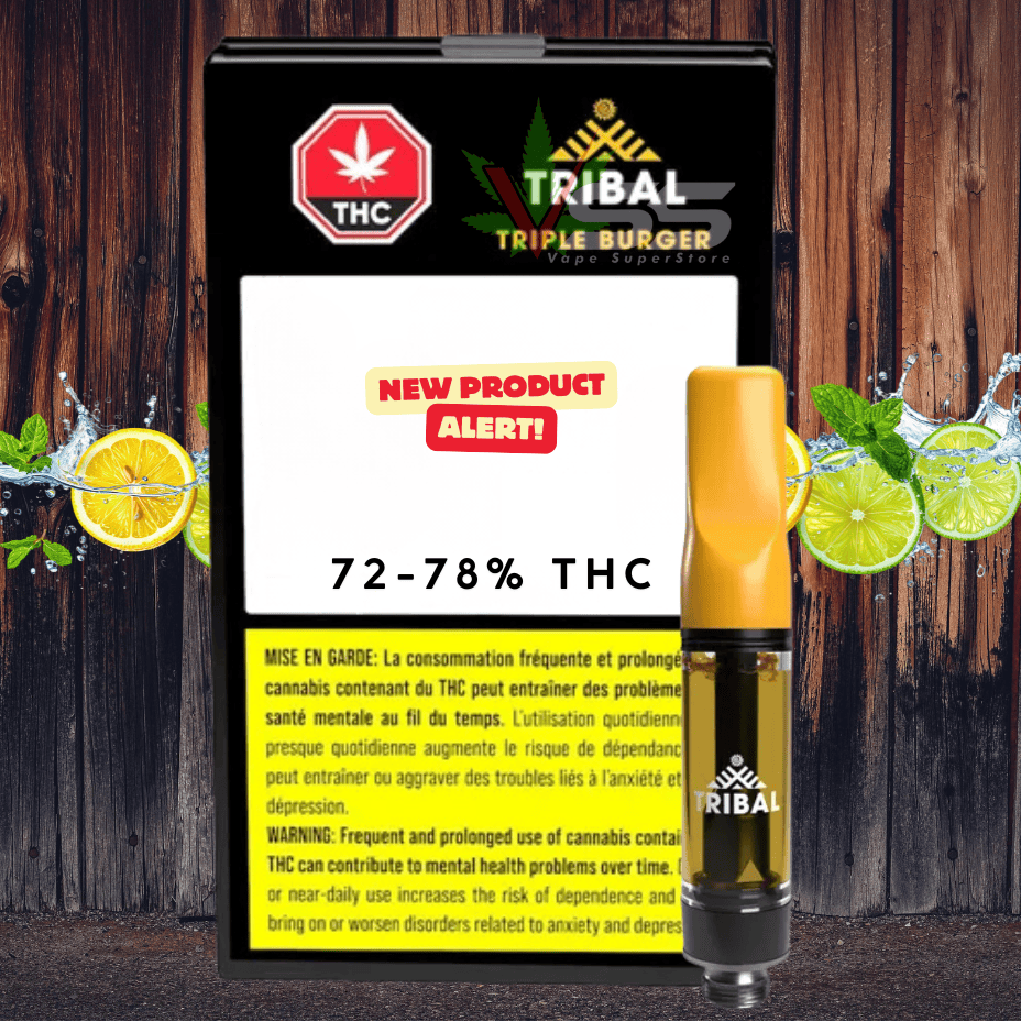 Tribal - Triple Burger Indica Live Resin Vape Cartridge - 1g Morden Vape SuperStore and Cannabis Manitoba Canada
