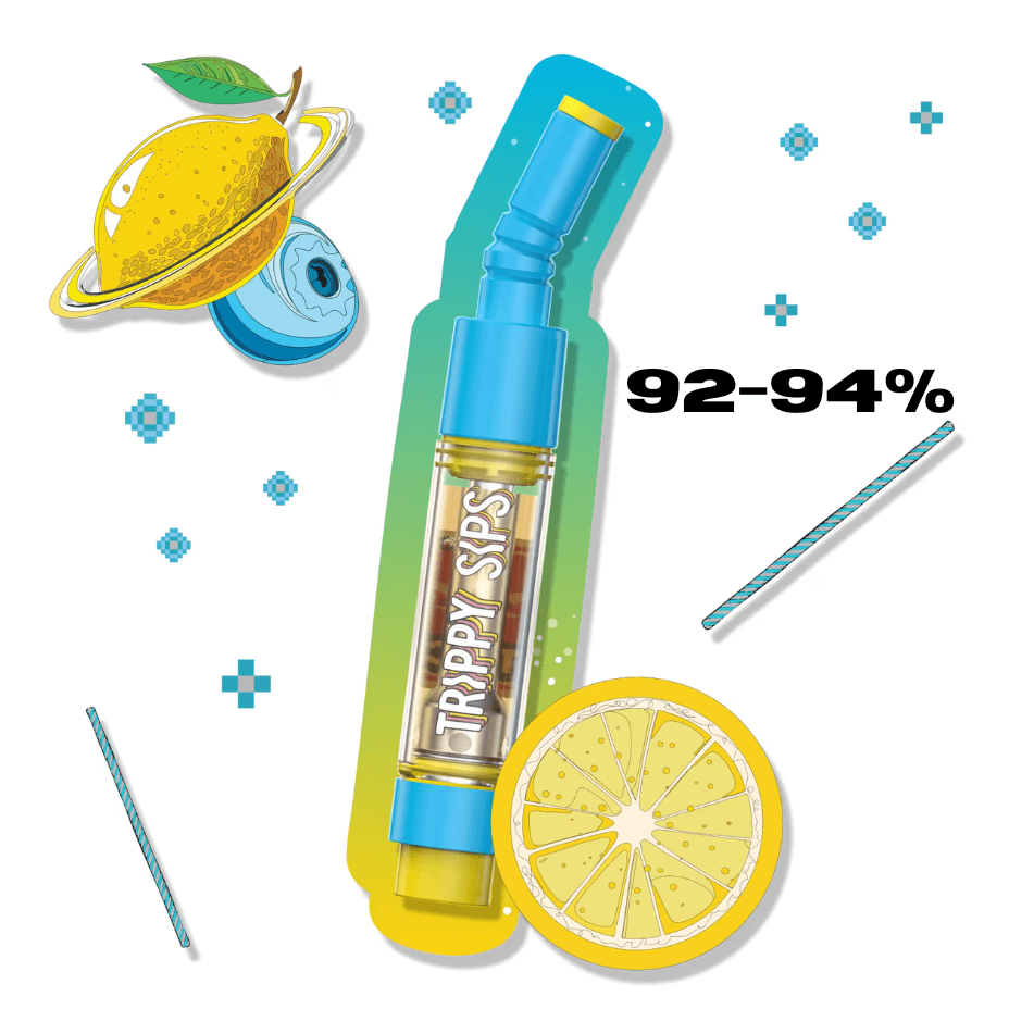 Trippy Sips Blue Lemonade Liquid Diamonds Cartridge - 1g Morden Vape SuperStore and Cannabis Manitoba Canada