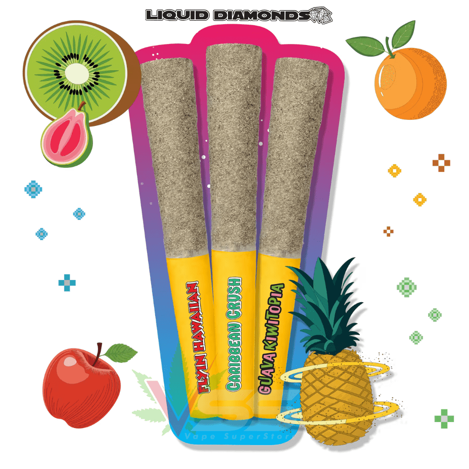 Trippy Sips Tropical Twist  Kief Coated Infused Pre-rolls 3x0.5g Morden Vape SuperStore and Cannabis Manitoba Canada