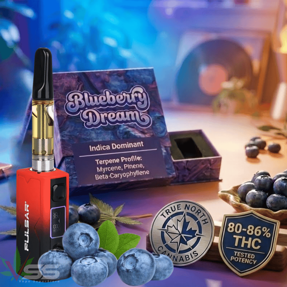 True North Blueberry Dream Sativa Cart-1g Morden Vape SuperStore and Cannabis Manitoba Canada