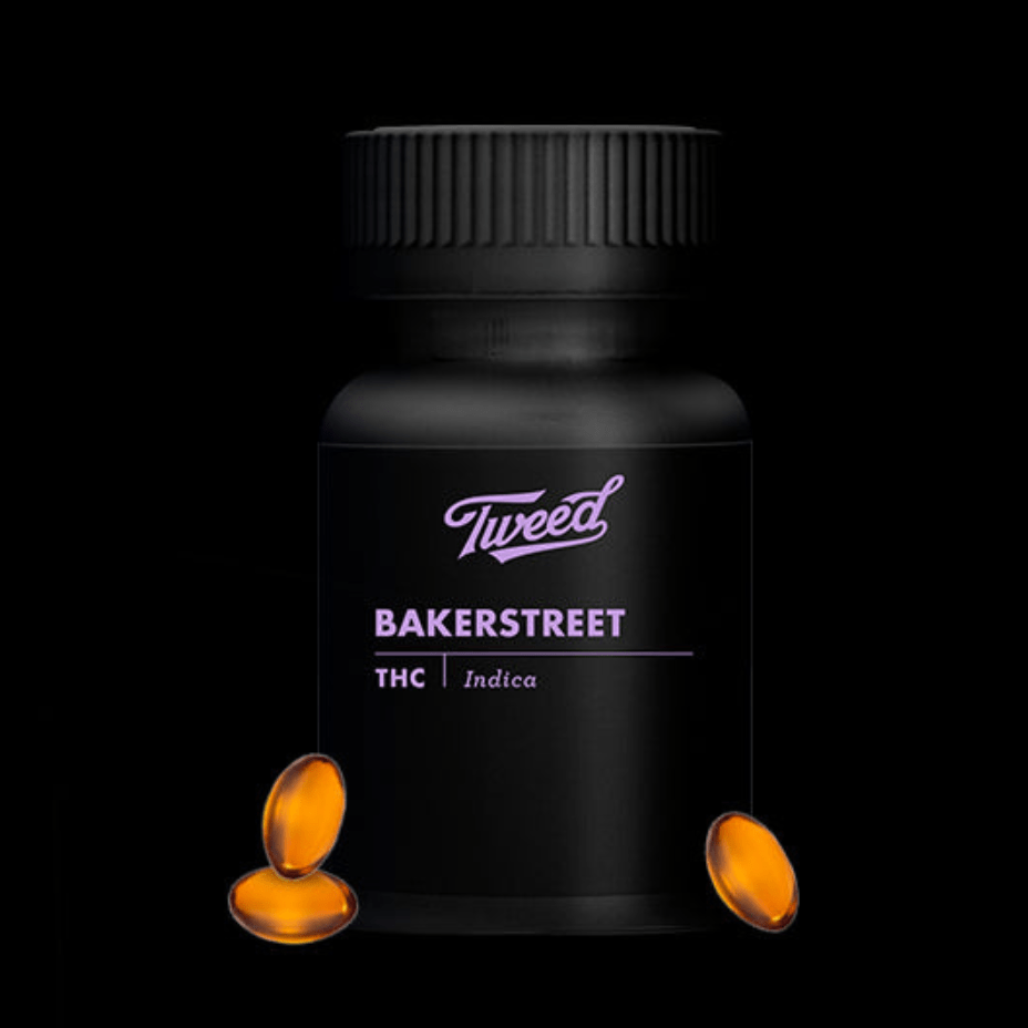 Tweed Bakerstreet THC Softgels-30x5mg 30x5mg Morden Vape SuperStore and Cannabis Manitoba Canada