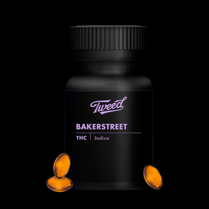 Tweed Bakerstreet THC Softgels-30x5mg 30x5mg Morden Vape SuperStore and Cannabis Manitoba Canada