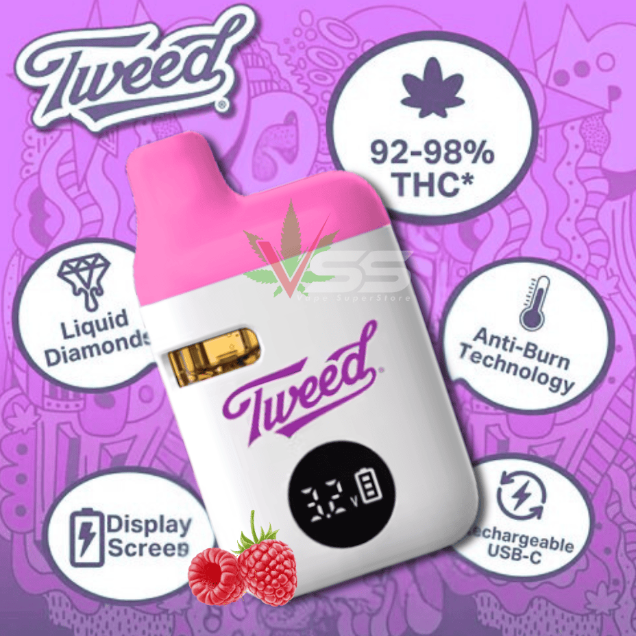Tweed - Sour Raspberry Liquid Diamonds Disposable Vape - 0.95g Morden Vape SuperStore and Cannabis Manitoba Canada