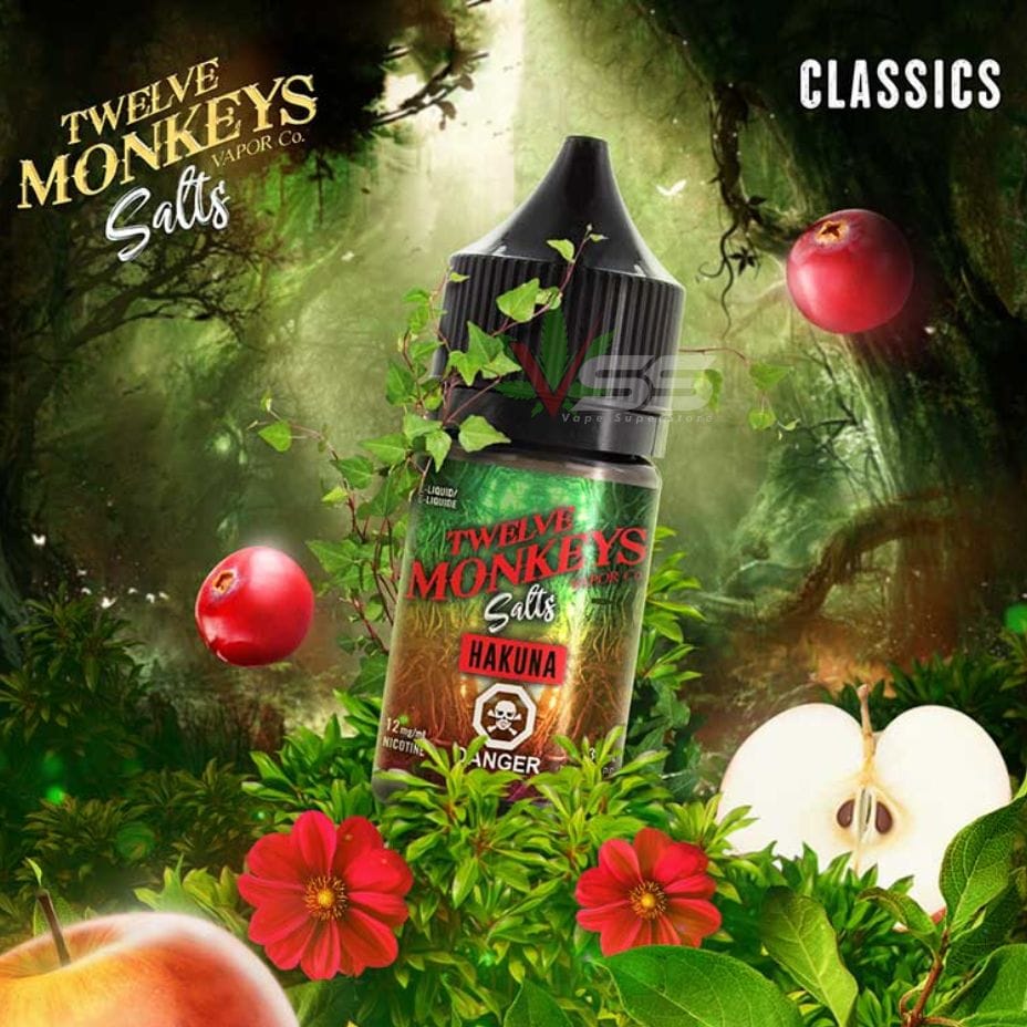 Twelve Monkeys Salt 30ml-Hakuna Morden Vape SuperStore and Cannabis Manitoba Canada