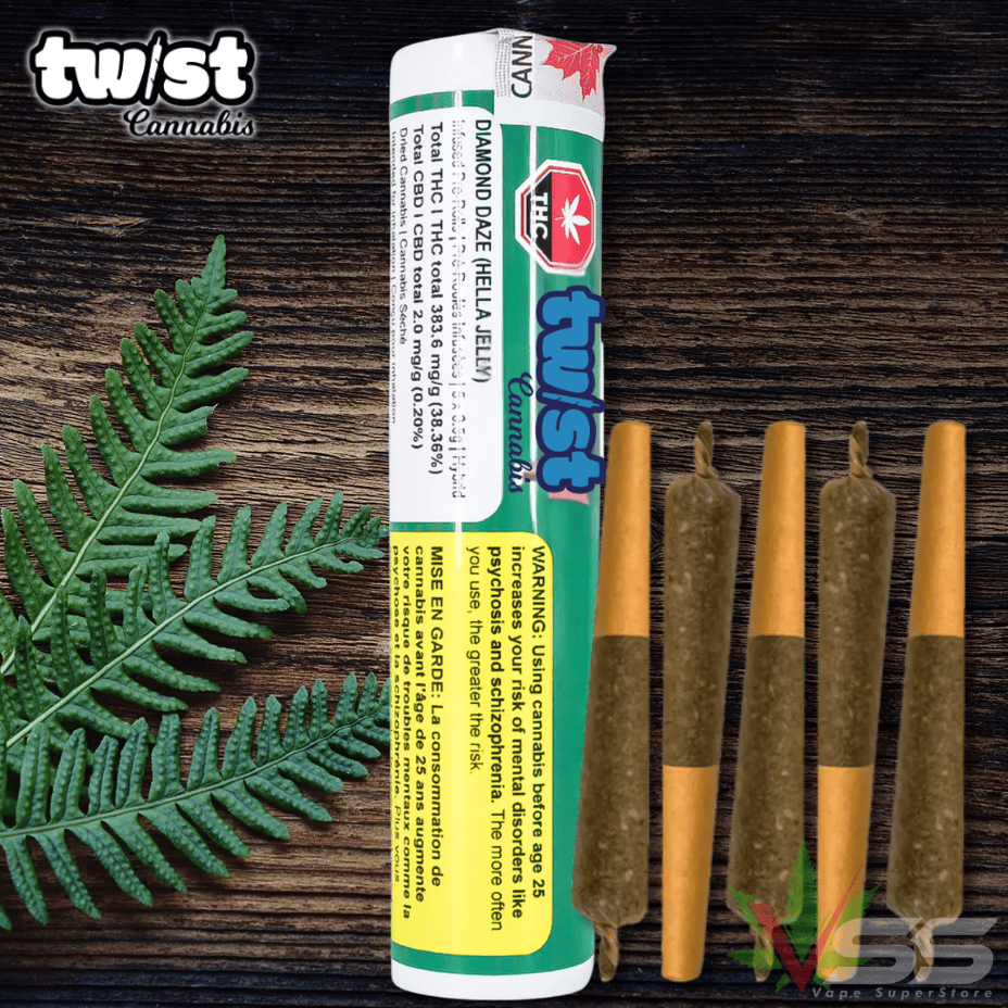 Twist Cannabis - Diamond Daze Infused Pre-rolls - 5x0.5g Morden Vape SuperStore and Cannabis Manitoba Canada