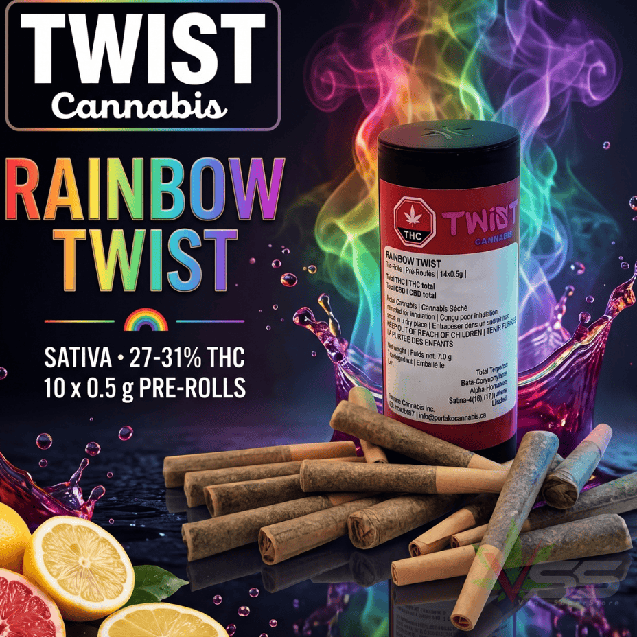 Twist Cannabis Rainbow Twist Sativa Pre-Rolls - 10x0.5g Morden Vape SuperStore and Cannabis Manitoba Canada