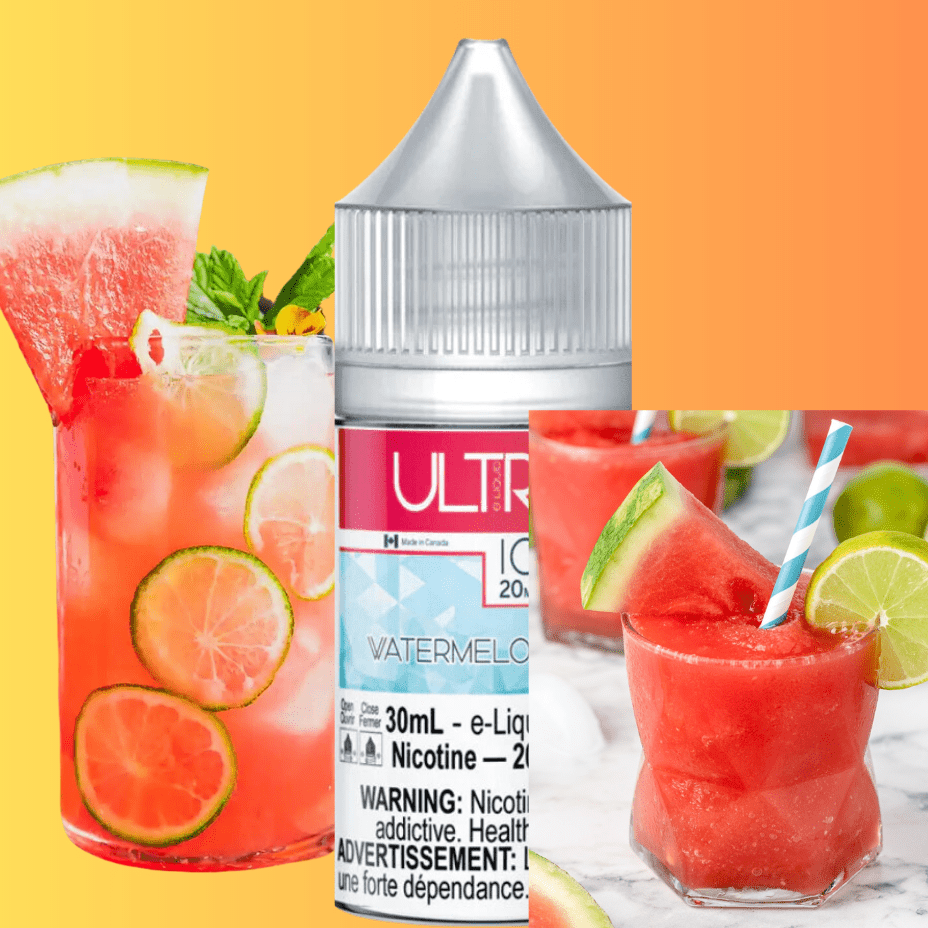 Ultra E-Liquid Salt Nic 30mL / 10mg Ultra Salt Watermelon Lime Ice-Morden Vape SuperStore & Cannabis MB, Canada