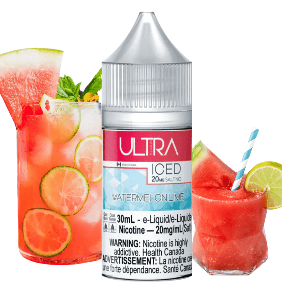 Ultra E-Liquid Salt Nic 30mL / 20mg Ultra Salt Watermelon Lime Ice-Morden Vape SuperStore, Manitoba Canada