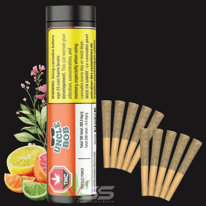 Uncle Bob - Zkittlez Punch Pre-rolls 10x0.5g Morden Vape SuperStore and Cannabis Manitoba Canada
