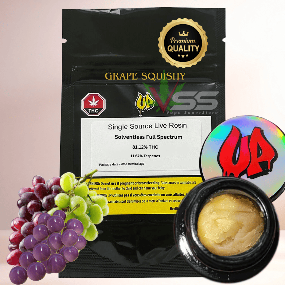 Unlicensed Producer - Grape Squishy Single Source Live Rosin - 1g Morden Vape SuperStore and Cannabis Manitoba Canada