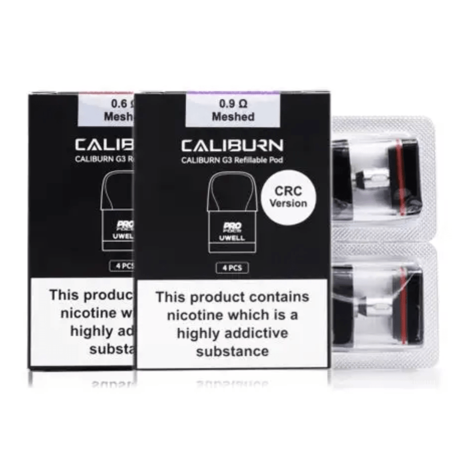 Uwell Caliburn G3 Replacement Pods-4/pkg 0.6 ohm (4 Pack) Morden Vape SuperStore and Cannabis Manitoba Canada