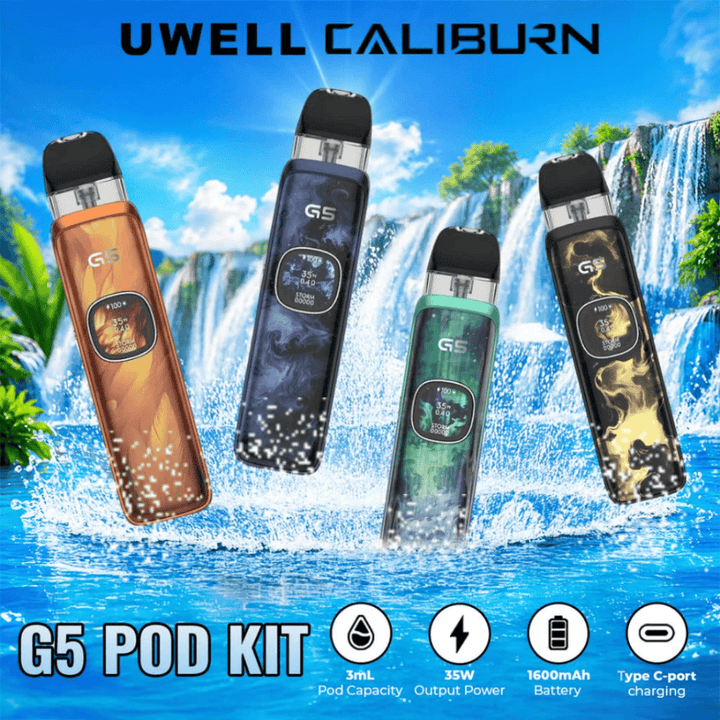 Uwell Caliburn G5 Pod Kit-1600mAh Morden Vape SuperStore and Cannabis Manitoba Canada