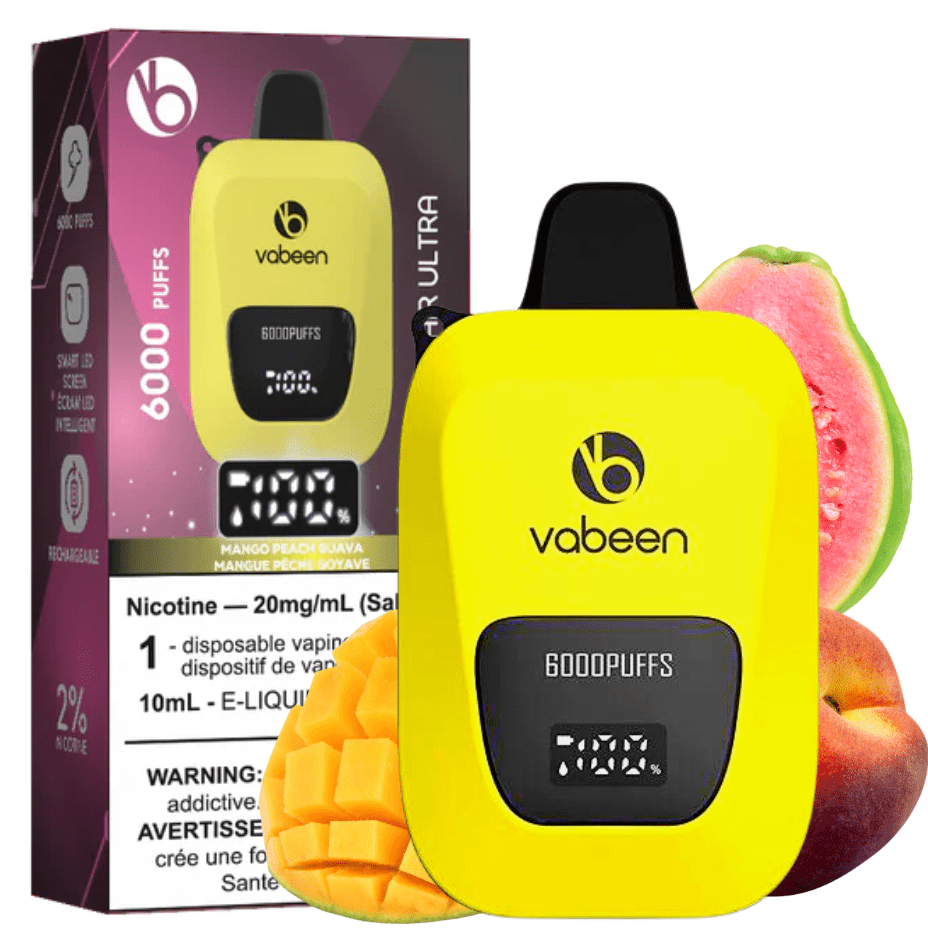Vabeen Disposables 20mg / 13mL Vabeen Flex Air Ultra 6000 Disposable Vape-Mango Peach Guava-Morden Vape SuperStore & Cannabis MB, Canada