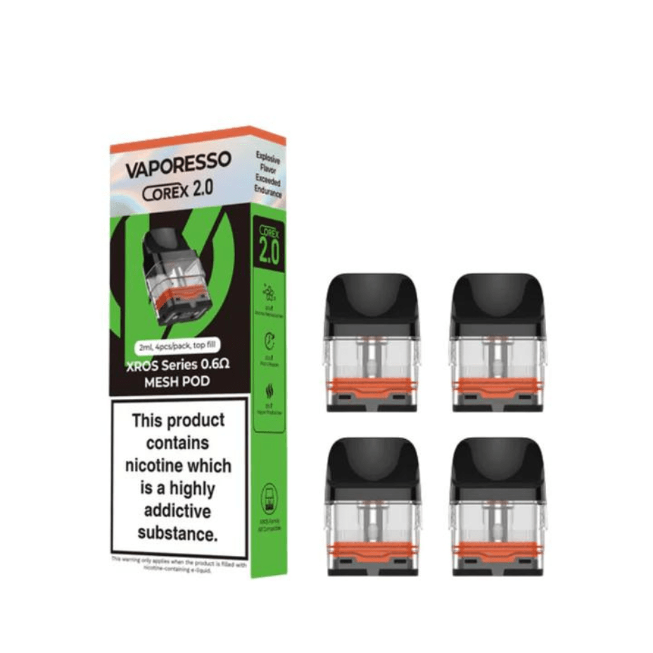 Vaporesso Xros Corex 2.0 Series Replacement Pods-4pkg 0.6 ohm (4 Pack) Morden Vape SuperStore and Cannabis Manitoba Canada