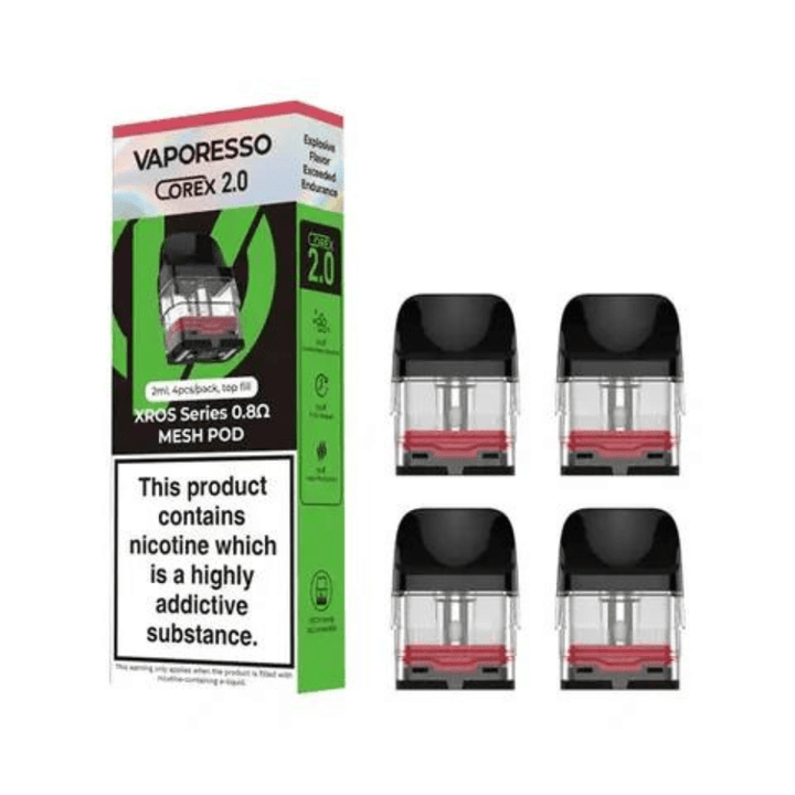 Vaporesso Xros Corex 2.0 Series Replacement Pods-4pkg 0.8 ohm (4 Pack) Morden Vape SuperStore and Cannabis Manitoba Canada