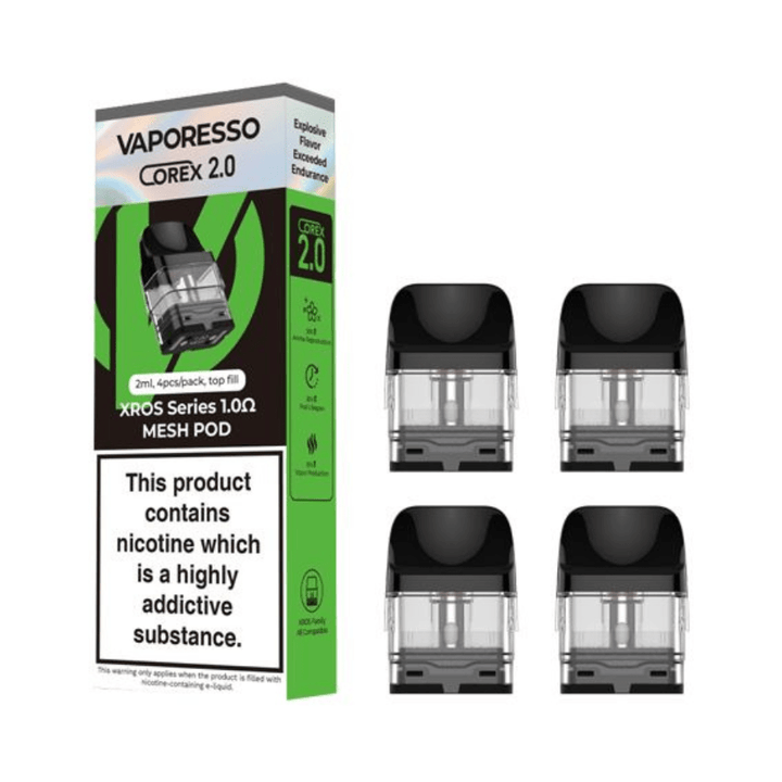 Vaporesso Xros Corex 2.0 Series Replacement Pods-4pkg 1.0 ohm (4 Pack) Morden Vape SuperStore and Cannabis Manitoba Canada