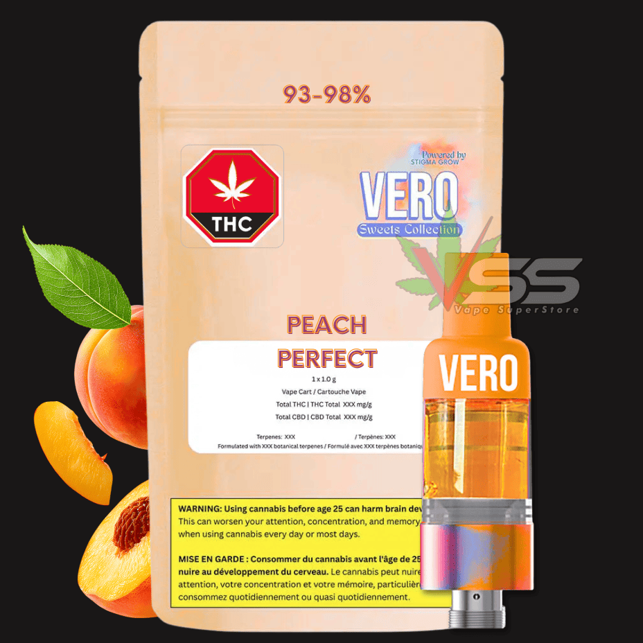 VERO - Peach Perfect Live Liquid Diamond POSTLESS 510 Cartridge Morden Vape SuperStore and Cannabis Manitoba Canada