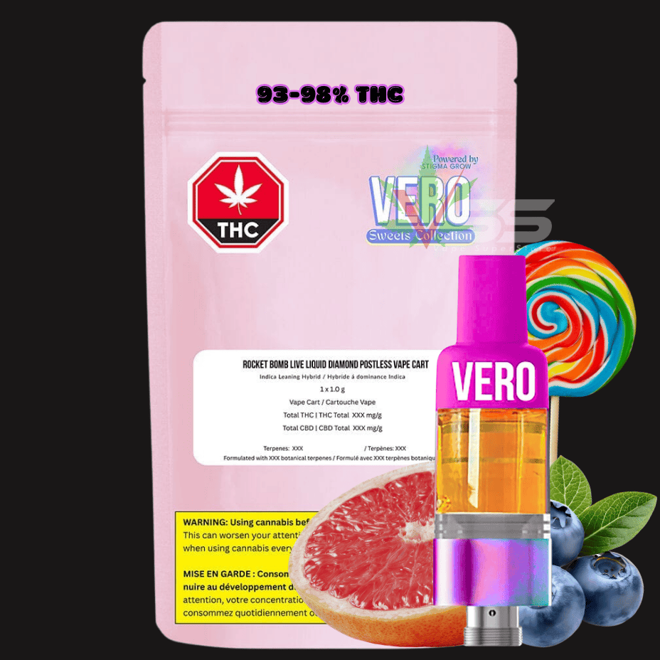 VERO - Rocket Bomb Live Liquid Diamond POSTLESS 510 Cartridge Morden Vape SuperStore and Cannabis Manitoba Canada