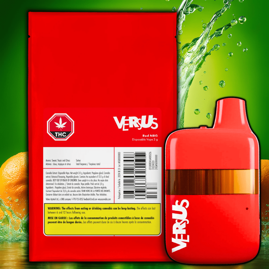 Versus Red NRG Hybrid Disposable-3g 3g Morden Vape SuperStore and Cannabis Manitoba Canada
