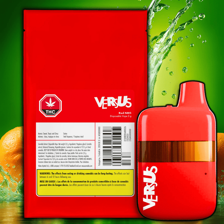 Versus Red NRG Hybrid Disposable-3g 3g Morden Vape SuperStore and Cannabis Manitoba Canada