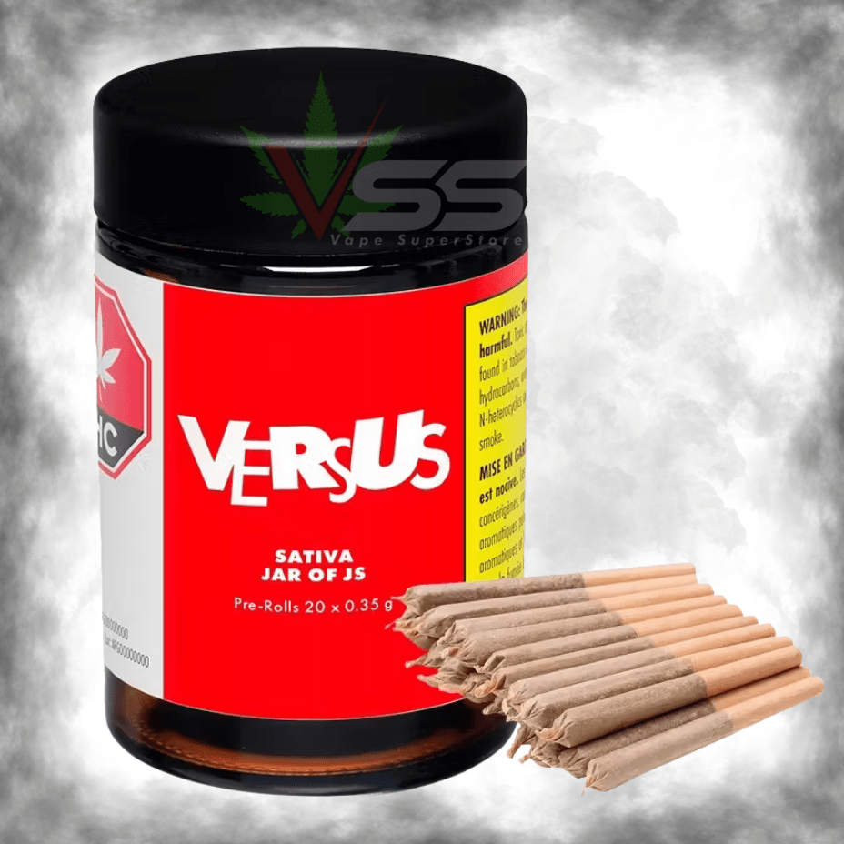 Versus Sativa Jar of J's - 20x0.35g Morden Vape SuperStore and Cannabis Manitoba Canada