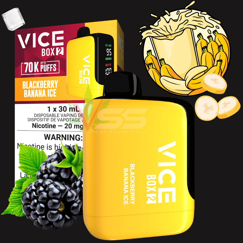 Vice Box 2 Disposable Vape-Blackberry Banana Ice Morden Vape SuperStore and Cannabis Manitoba Canada