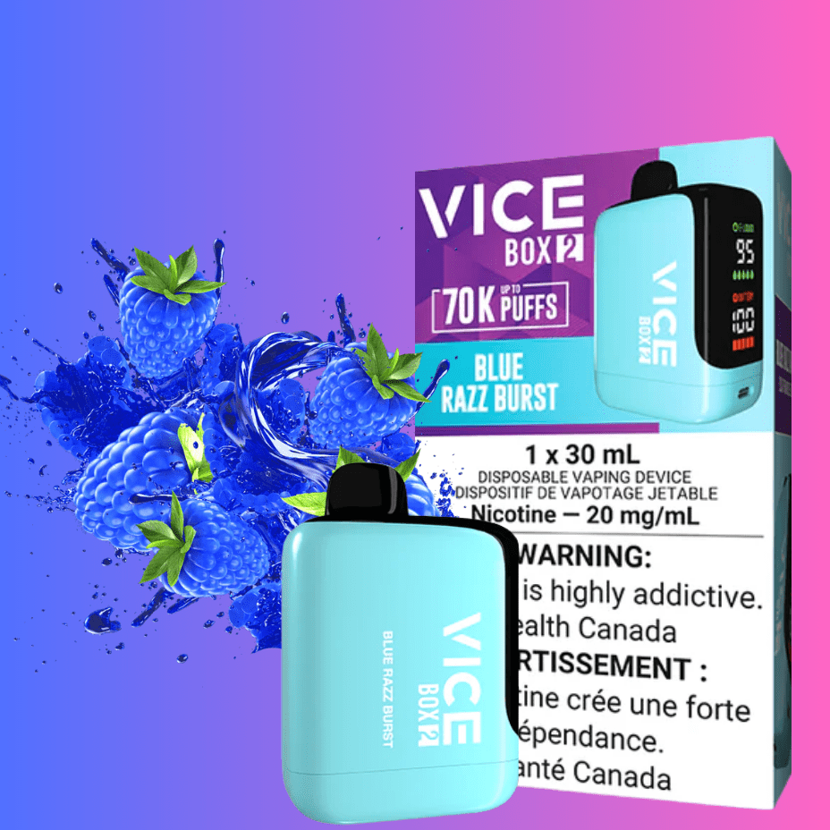 Vice Box 2 Disposable Vape-Blue Razz Burst Morden Vape SuperStore and Cannabis Manitoba Canada