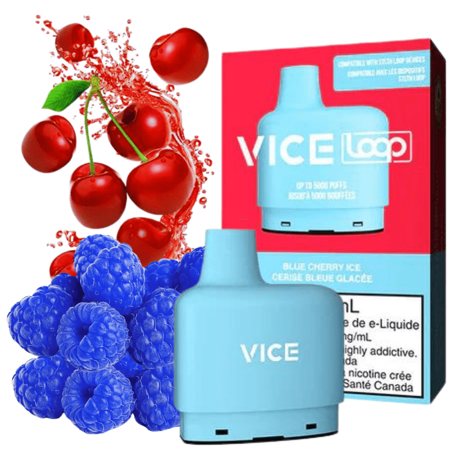 Vice LOOP Closed Pod Systems 20mg / 5000Puffs STLTH Loop Vice Pods-Blue Cherry Ice-Morden Vape SuperStore & Cannabis