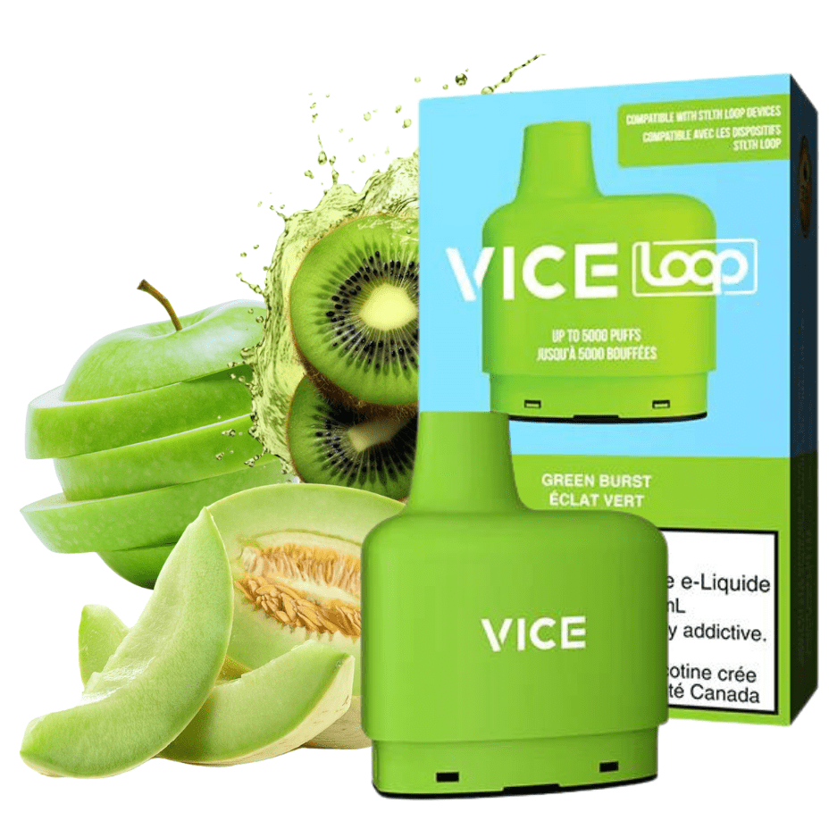 Vice LOOP Closed Pod Systems 20mg / 5000Puffs STLTH Loop Vice Pods-Green Burst-Morden Vape SuperStore & Cannabis 
