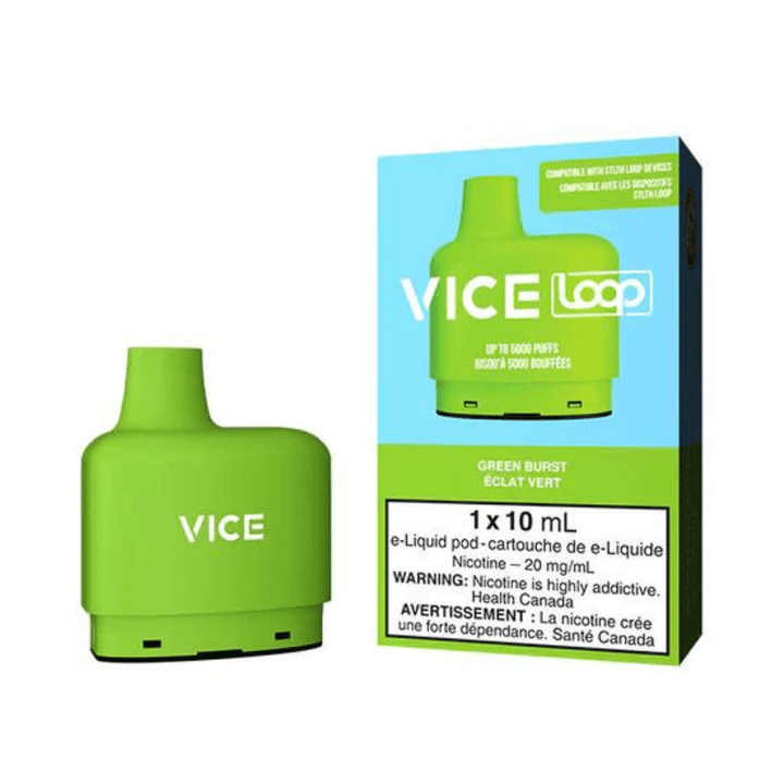 Vice LOOP Closed Pod Systems 20mg / 5000Puffs STLTH Loop Vice Pods-Green Burst-Morden Vape SuperStore & Cannabis 