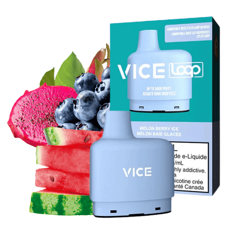 Vice LOOP Closed Pod Systems 20mg / 5000Puffs STLTH Loop Vice Pods-Melon Berry Ice-Morden Vape SuperStore & Cannabis