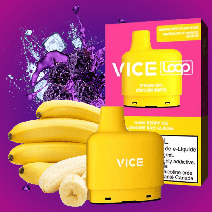 Vice LOOP Closed Pod Systems 20mg / 5000Puffs STLTH Loop Vice Pods-Nana Berry Ice-Morden Vape SuperStore & Cannabis