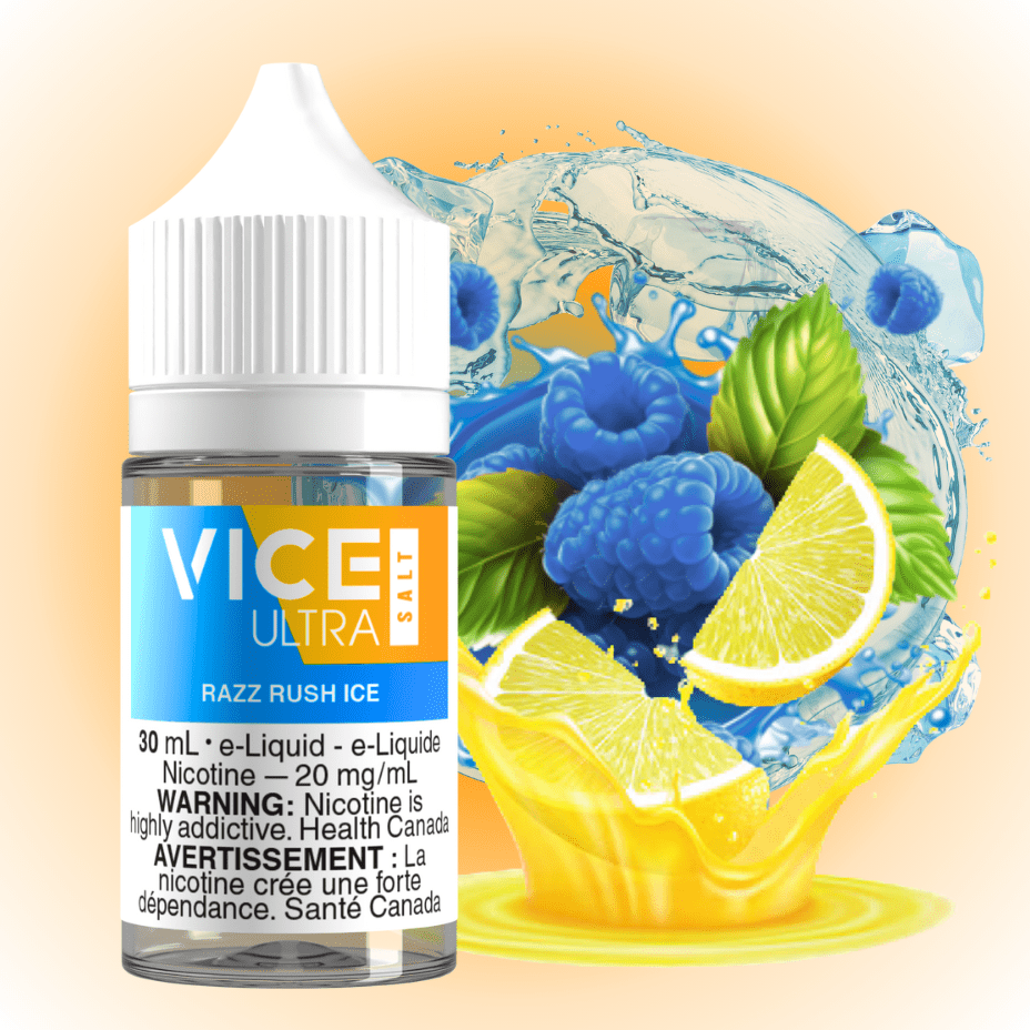 Vice Ultra Salt - Razz Rush Ice 20mg Morden Vape SuperStore and Cannabis Manitoba