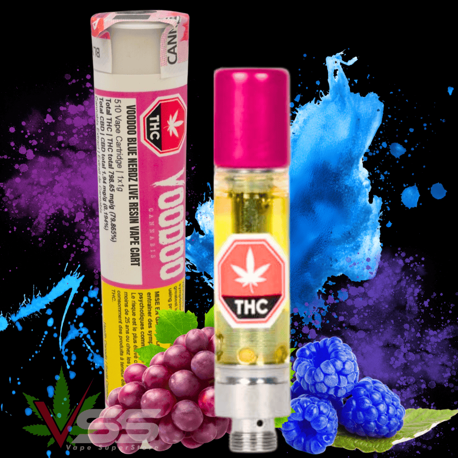 Voodoo Blue Nerdz Hybrid Live Resin 510 Cart - 1g Morden Vape SuperStore and Cannabis Manitoba Canada
