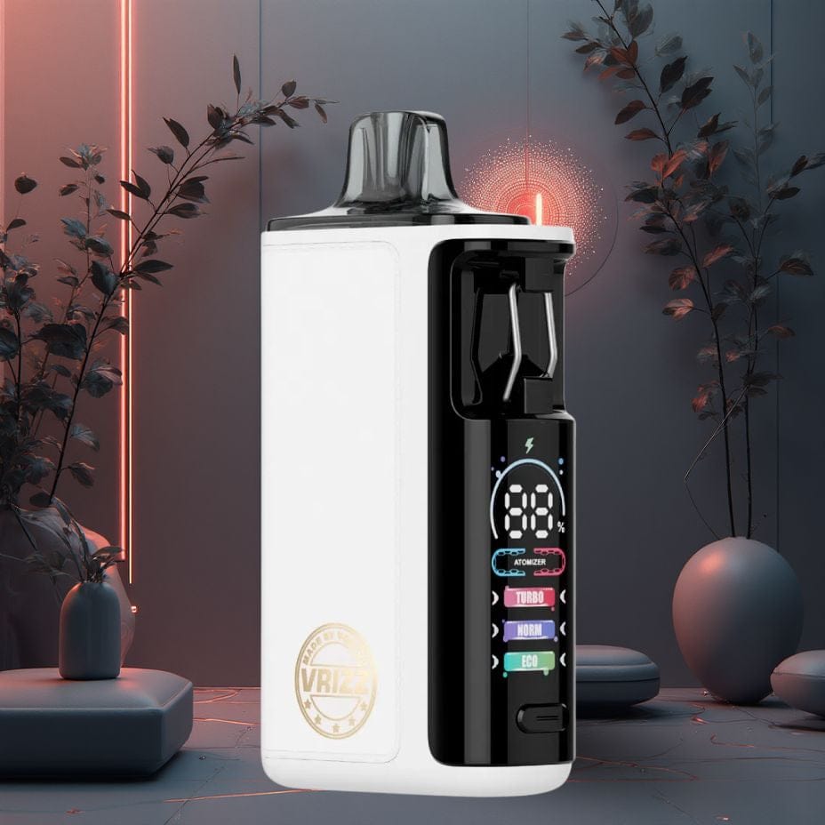 VooPoo VRIZZ 2 Pod Kit 15mL White Leather Morden Vape SuperStore and Cannabis Manitoba Canada