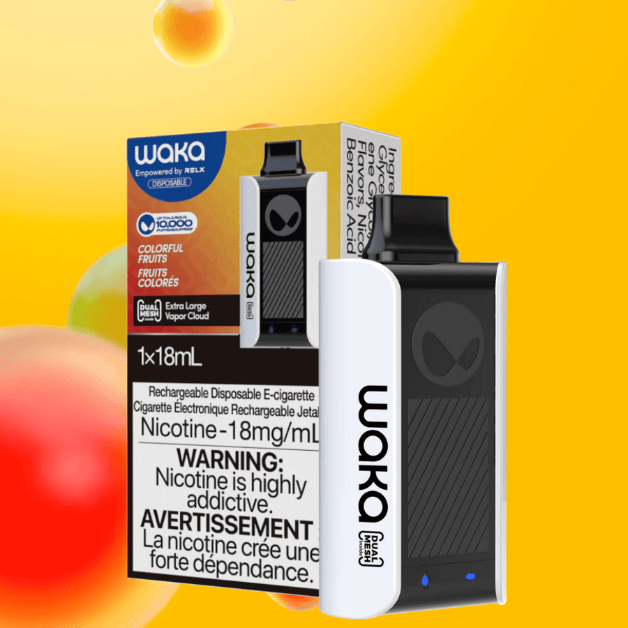 WAKA Disposables 10000 Puffs / 18mg WAKA soPro 10,000 Disposable Vape-Colorful Fruits-Morden Vape SuperStore & Cannabis MB, Canada