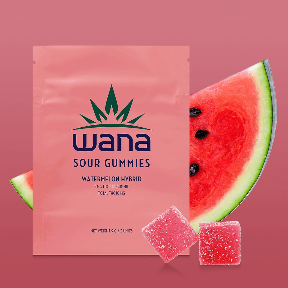 Wana Brands Edibles 2x4.5g Wana Watermelon Sour Indica Gummies-Morden Vape & Cannabis MB, Canada