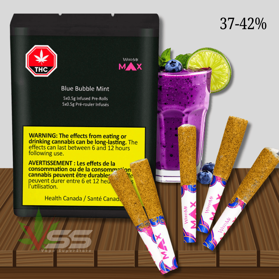 Weed Me Max - Blue Bubbles Infused Pre-rolls - 5x0.5g Morden Vape SuperStore and Cannabis Manitoba Canada