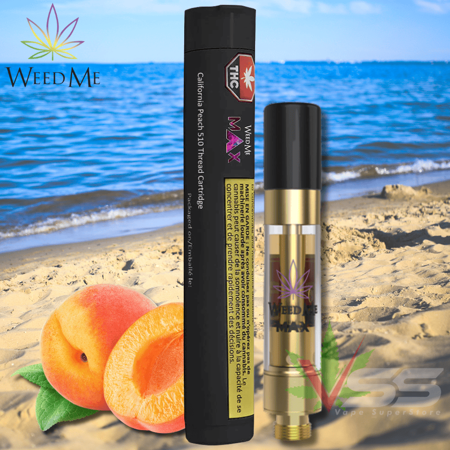 Weed Me Max California Peach Vape Cartridge - 1g Morden Vape SuperStore and Cannabis Manitoba Canada